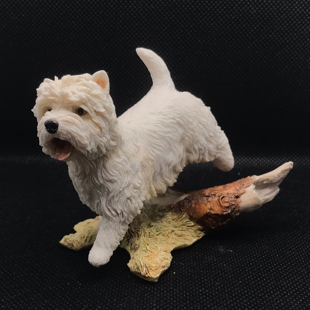 Westie Jumping Log Figurine by Sherratt & Simpson